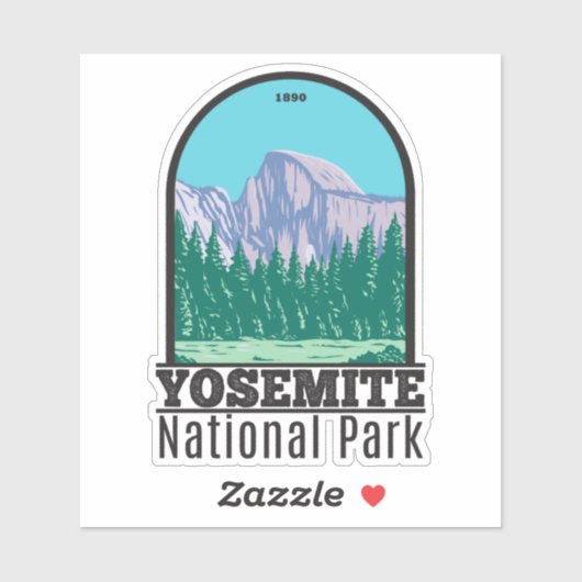 Yosemite National Park Half Dome California Sticker (Vel)