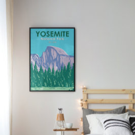 Yosemite National Park Half Dome Californië Poster