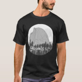 Yosemite National Park Half Dome Grayscale T-shirt (Voorkant)