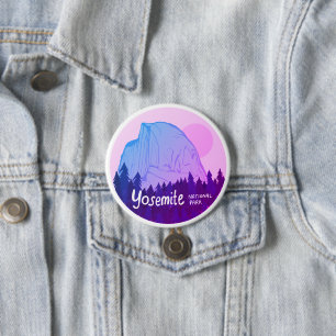 Yosemite National Park Half Dome Hiking Lila Ronde Button 7,6 Cm
