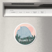 Yosemite National Park Half Dome Pink Magneet (Insitu (Vaatwasser))