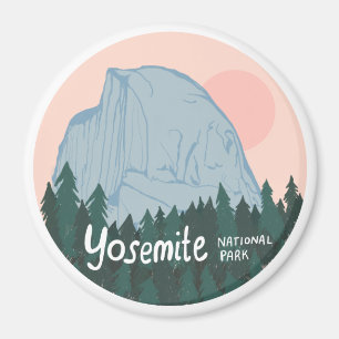 Yosemite National Park Half Dome Pink Magneet