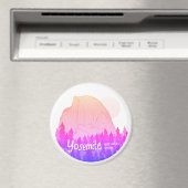 Yosemite National Park Half Dome Pink Paars Magneet (Insitu (Vaatwasser))