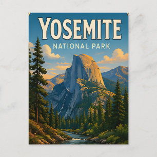 Yosemite National Park Half Dome Reisgeschenk Briefkaart