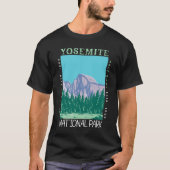 Yosemite National Park Half Dome Retro Distress T-shirt (Voorkant)