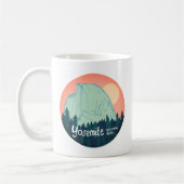 Yosemite National Park Half Dome Sunset Blauwgroen Koffiemok (Links)