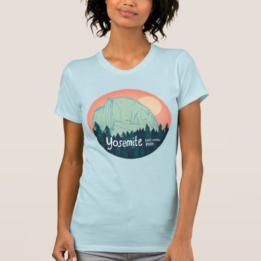 Yosemite National Park Half Dome Sunset Pink T-shirt (Voorkant)