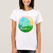 Yosemite National Park Half Dome textuur T-shirt (Voorkant)