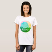 Yosemite National Park Half Dome textuur T-shirt (Voorkant volledig)