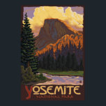 Yosemite National Park - Half-Dome Travel Poster<br><div class="desc">Hier is een van onze  reisposters. Alle design worden gemaakt om op posters van begin jaren '00 te lijken. Deze kunstwerken dragen hoog detail,  diep kleur,  en onze zorgvuldige aandacht aan kwaliteit.</div>