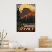 Yosemite National Park - Half-Dome Travel Poster (Keuken)
