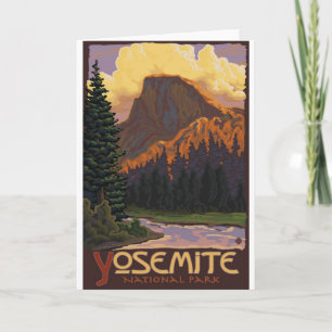 Yosemite National Park - Half-Dome Travel Poster Kaart