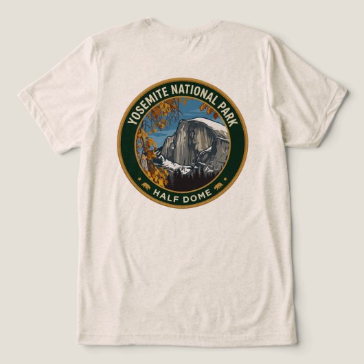 Yosemite National Park - Half Dome Tri-Blend Shirt (Design achterkant)