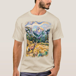 Yosemite National Park Half Dome Van Gogh Elk T-shirt