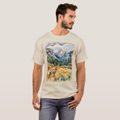 Yosemite National Park Half Dome Van Gogh Elk T-shirt (Voorkant volledig)