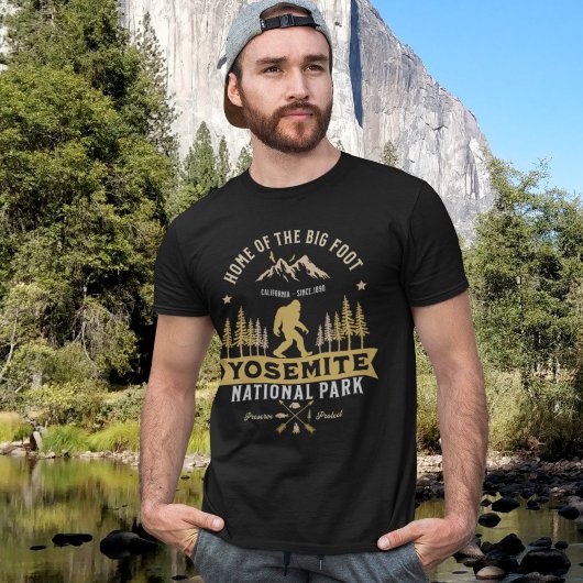 Yosemite National Park Home of the Big Foot T-shirt