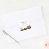 Yosemite National Park huwelijksgunst Dank u Vierkante Sticker (Envelop)