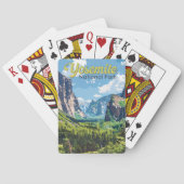 Yosemite National Park Illustratie Reiskunst Pokerkaarten (Achterkant)