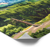 Yosemite National Park Illustratie Reiskunst Poster (Hoek)