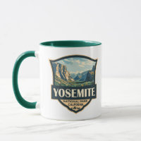 Yosemite National Park Illustratie Retro Badge