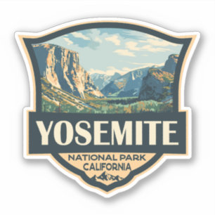 Yosemite National Park Illustratie Retro Badge Sticker