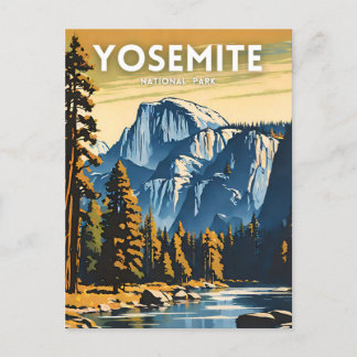 Yosemite National Park illustratie retro Briefkaart