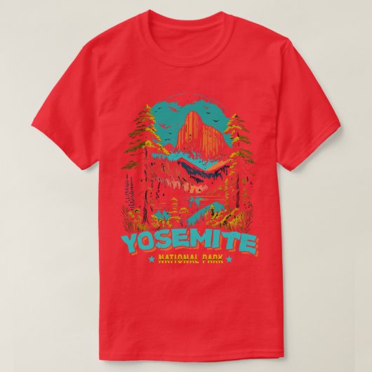 Yosemite National Park Illustratie T-shirt (Design voorkant)