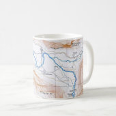 Yosemite National Park Kaart Briefkaart Mok (Voorkant rechts)