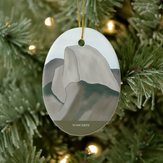 Yosemite National Park kerstboomversiering Keramisch Ornament (Boom)