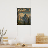 Yosemite National Park Klassiek Half Dome Dal Poster (Keuken)