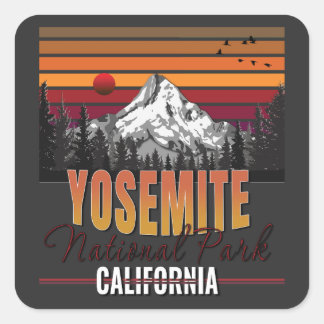 Yosemite National Park - kleding Vierkante Sticker