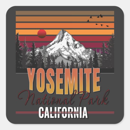 Yosemite National Park - kleding Vierkante Sticker (Voorkant)