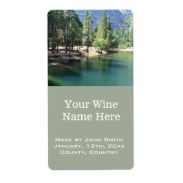 Yosemite National Park landschap afbeelding Etiket