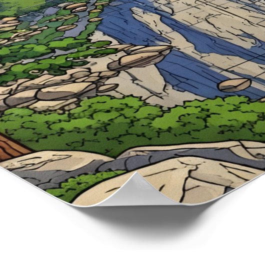  Yosemite National Park landschap Poster (Hoek)