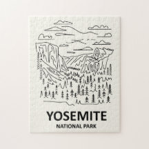 Yosemite National Park Lijnkunst