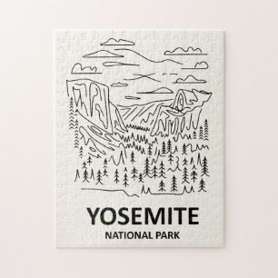 Yosemite National Park Lijnkunst Legpuzzel