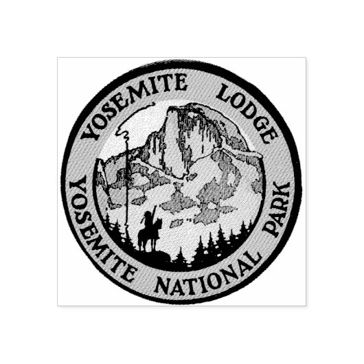 Yosemite National Park Lodge Rubberstempel (Afrduk)