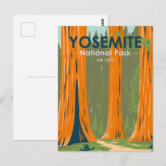 Yosemite National Park Mariposa Grove California Briefkaart (Voorkant / Achterkant)