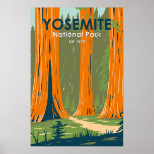Yosemite National Park Mariposa Grove Californië Poster