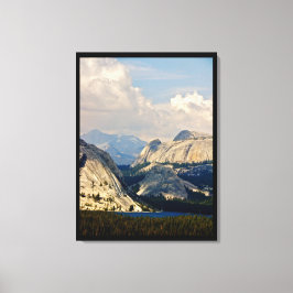 YOSEMITE NATIONAL PARK MET UITZICHT OP TIOGA LAKE CANVAS AFDRUK