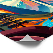 Yosemite National Park Minimalistische kunst Poster (Hoek)