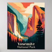 Yosemite National Park Minimalistische kunst Poster (Voorkant)