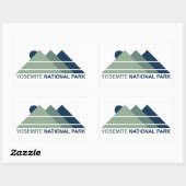 Yosemite National Park Mountain Sun Rechthoekige Sticker (Vel)