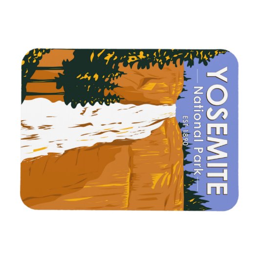 Yosemite National Park Nevada Herfsten Californië Magneet (Horizontaal)