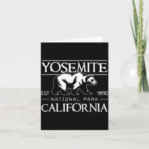 Yosemite National Park Opgericht 1890 California B Kaart