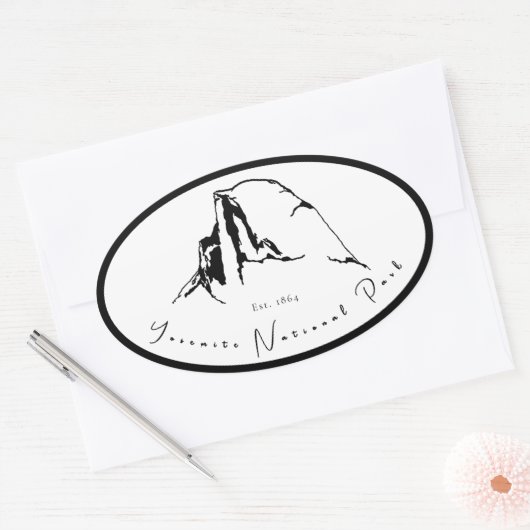 Yosemite National Park Oval Sticker (Envelop)