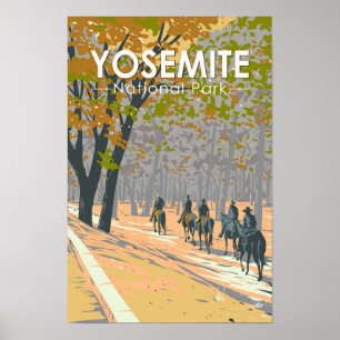 Yosemite National Park Paardrijden Reis Kunst Poster