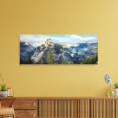 Yosemite National Park Panoramic Fine Art Canvas Afdruk (Insitu (Woonkamer))