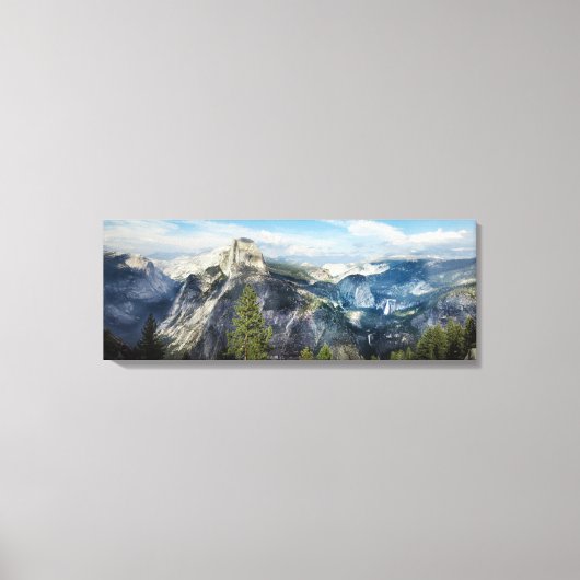 Yosemite National Park Panoramic Fine Art Canvas Afdruk (Voorkant)