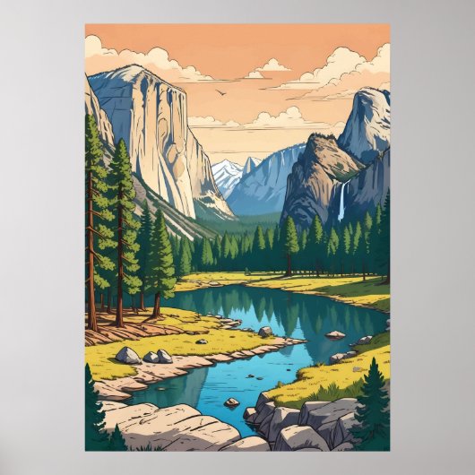 Yosemite National Park Poster (Voorkant)